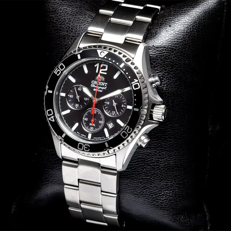 Orient Mako Solar Chronograph Black Dial Men's Watch | RA-TX0202B